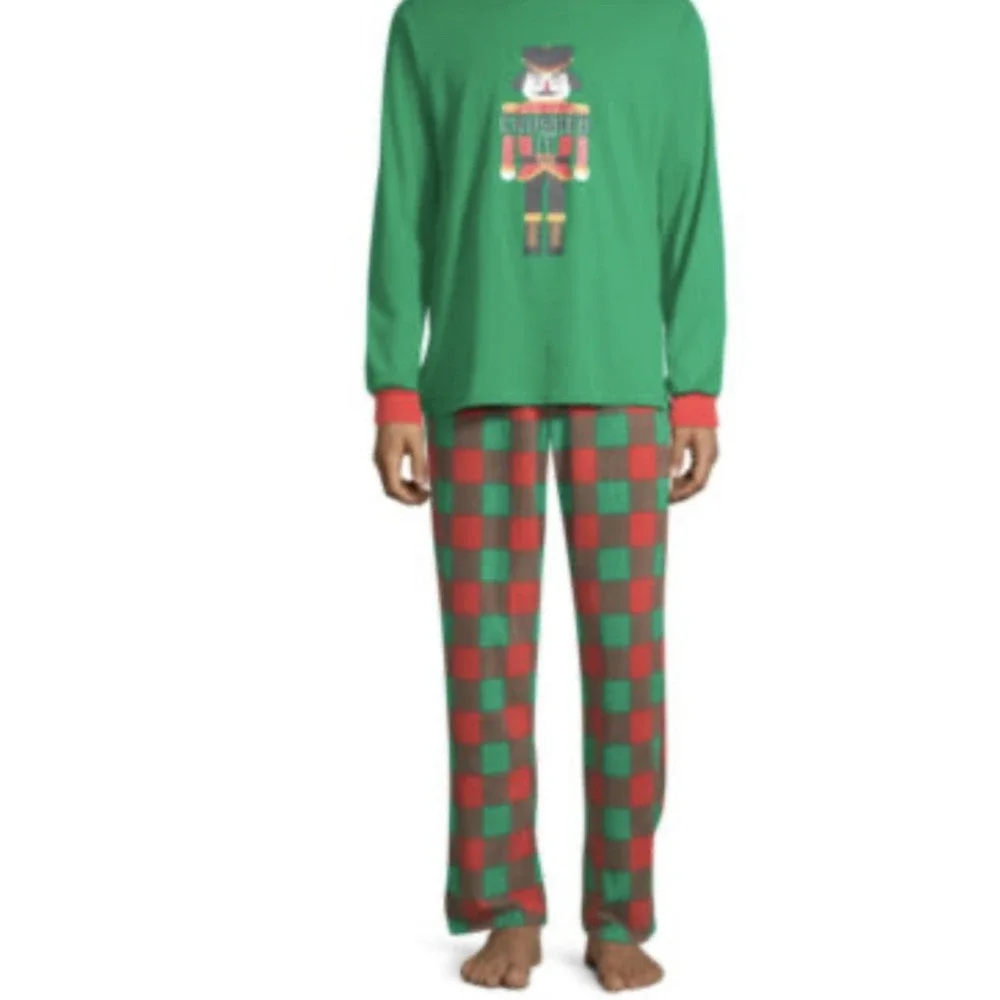 Mens Sleepy Nites Size‎ Large Crushed It Nut Cracker Pajama Set Msrp $42